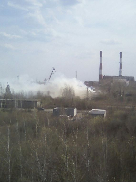 В Пермском крае загорелось здание фабрики игрушек