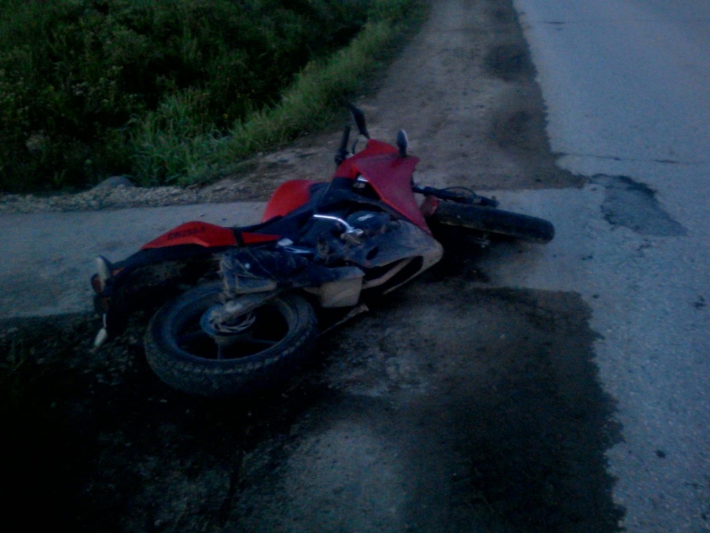 ​В Пермском крае мотоциклист без прав попал в ДТП