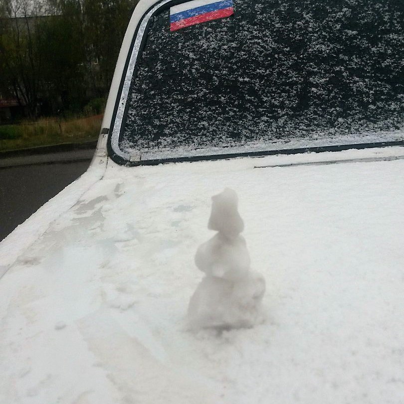 В Пермском крае слепили первого «снеговика»