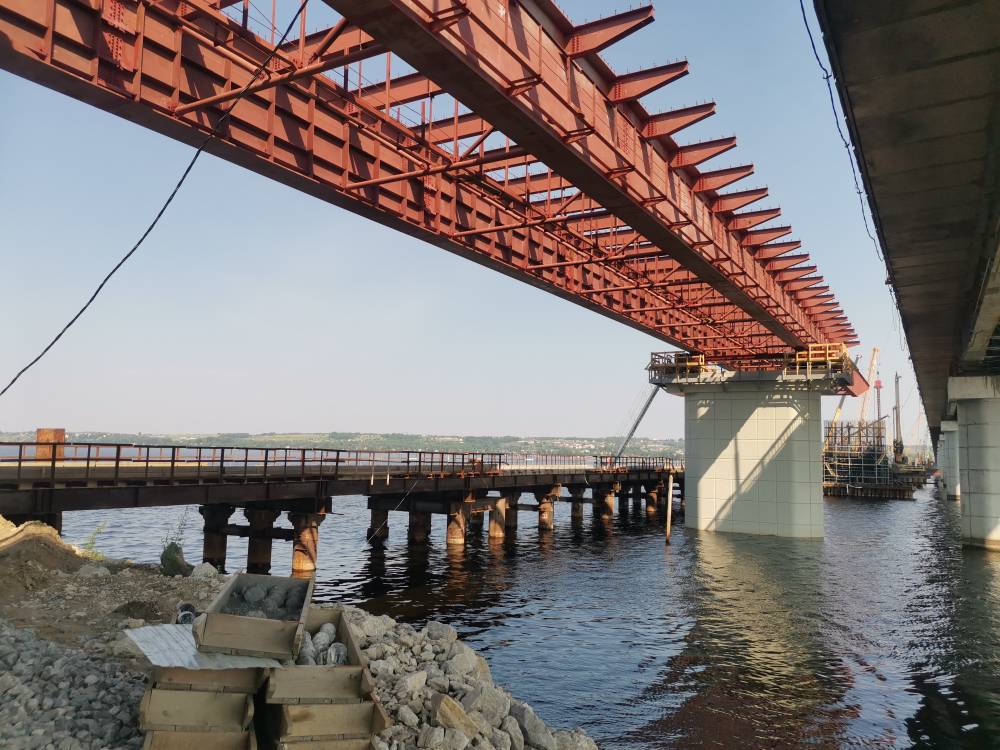 Длина пролетного строения нового Чусовского моста достигла 172 метров
