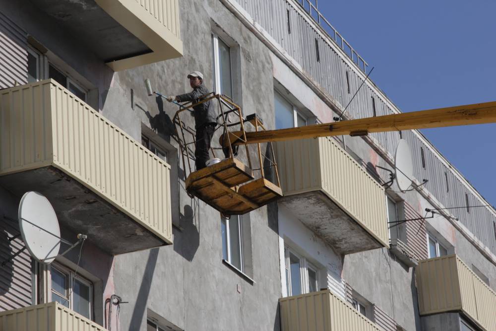 ​На Комсомольском проспекте Перми обновлены фасады домов