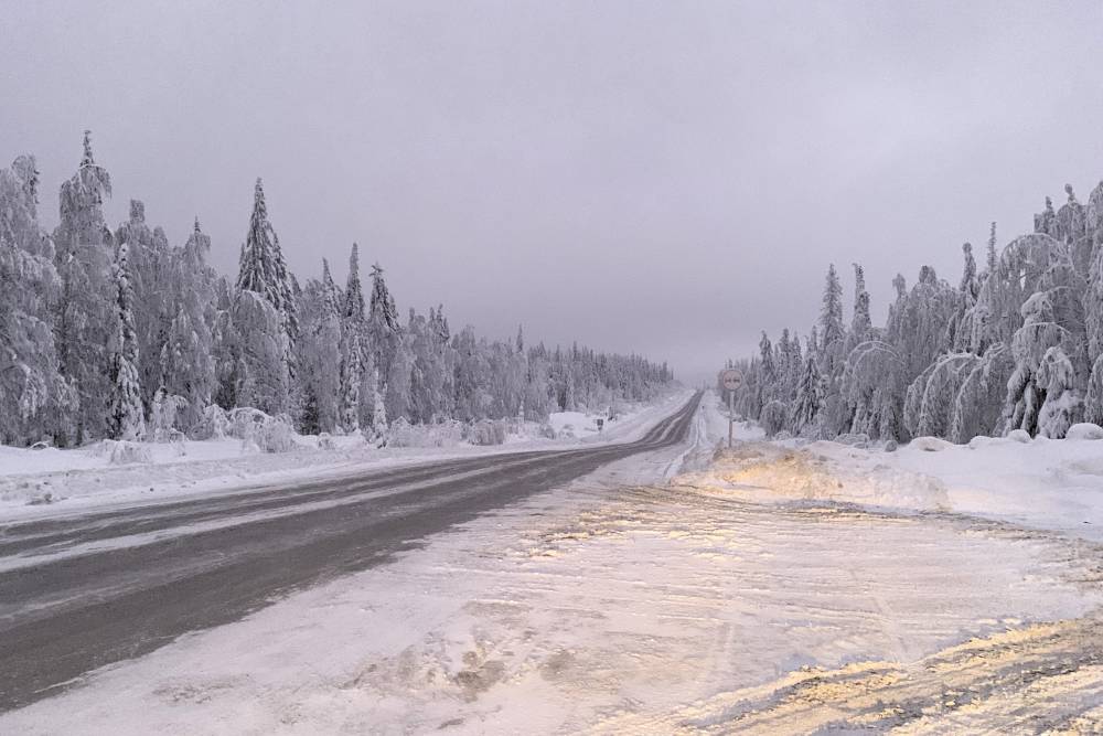 ​На восьми трассах в Пермском крае вводятся временные ограничения из-за снегопада