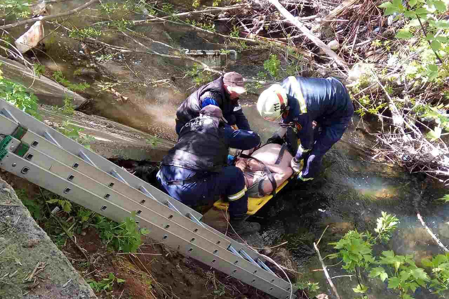 В Перми спасатели достали из реки Данилихи травмированного мужчину‍