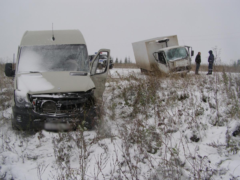 На трассе в Пермском крае столкнулись два грузовика