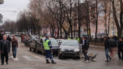 Фотографии аварии в центре Перми