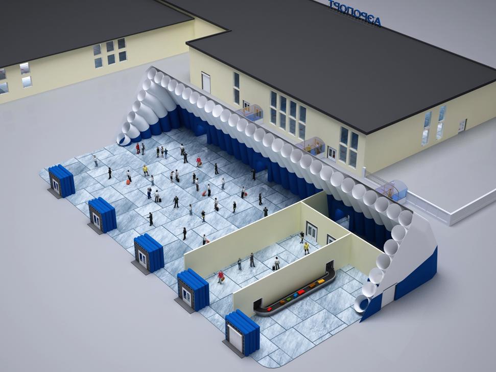 В пермском аэропорту появится надувной терминал стоимостью 12 млн рублей. Фото