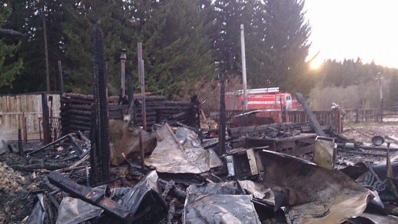 В Прикамье из-за удара молнии сгорел дачный дом