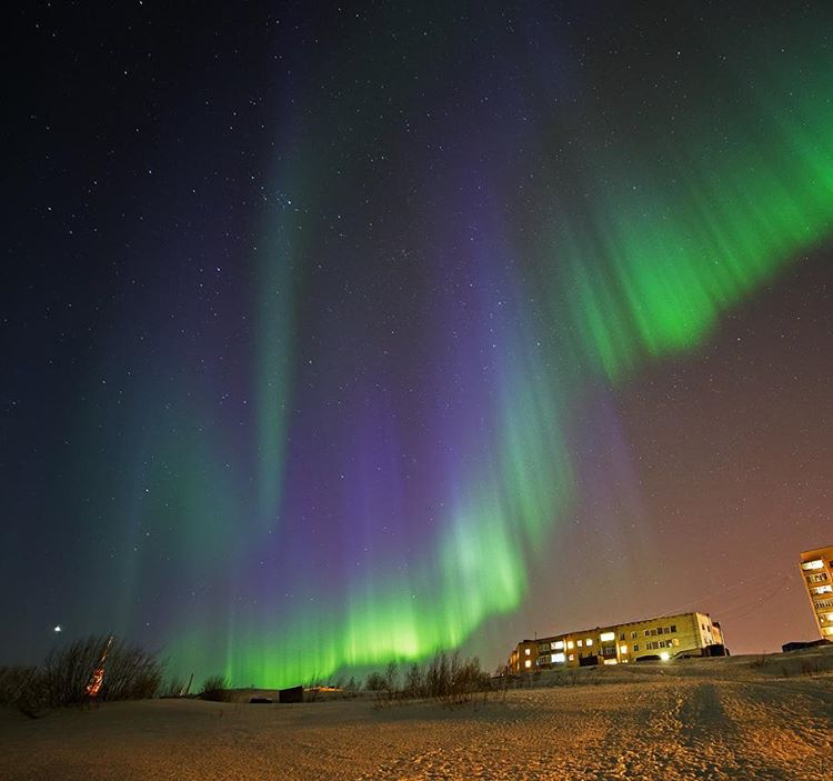 Жители Пермского края снова наблюдали северное сияние