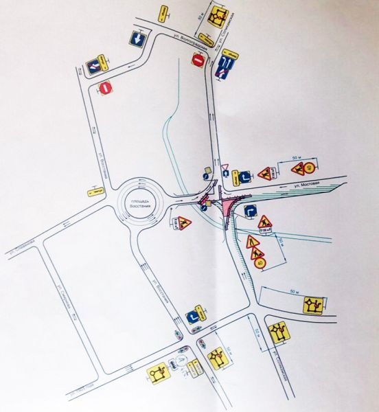На площади Восстания из-за ремонтных работ ограничат движение транспорта