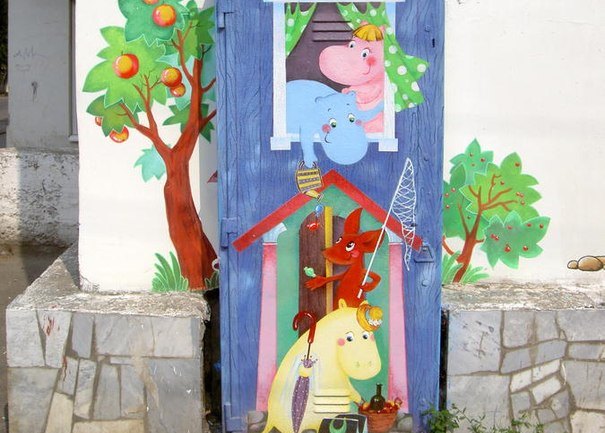 В Перми коммунальные службы закрасили «​Стену муми-троллей»