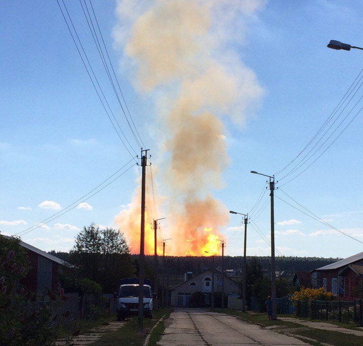 В Пермском крае произошел пожар при прорыве магистрального газопровода