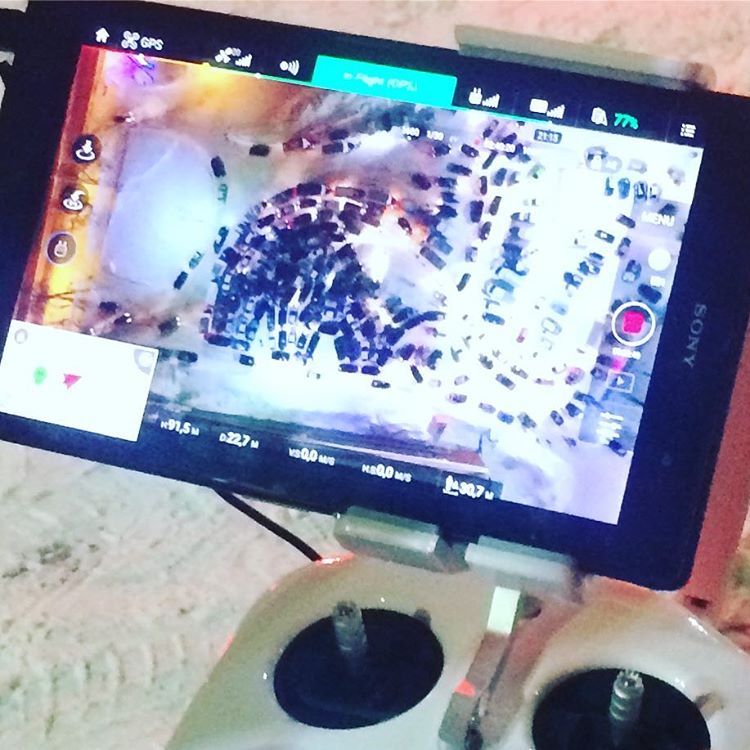 Автомобильный флешмоб: пермяки выстроили мишку из машин