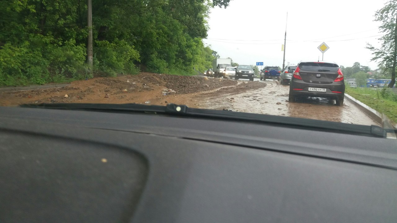 Пермские улицы снова затопило после ливня