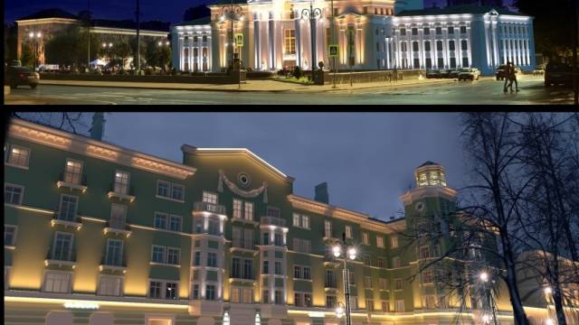 Власти Перми показали, как будет выглядеть архитектурная подсветка Компроса