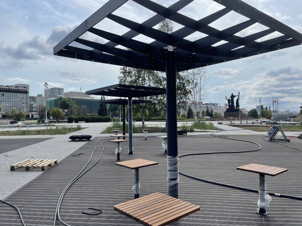 Показываем, как выглядит сейчас часть пермской эспланады, где идет реконструкция