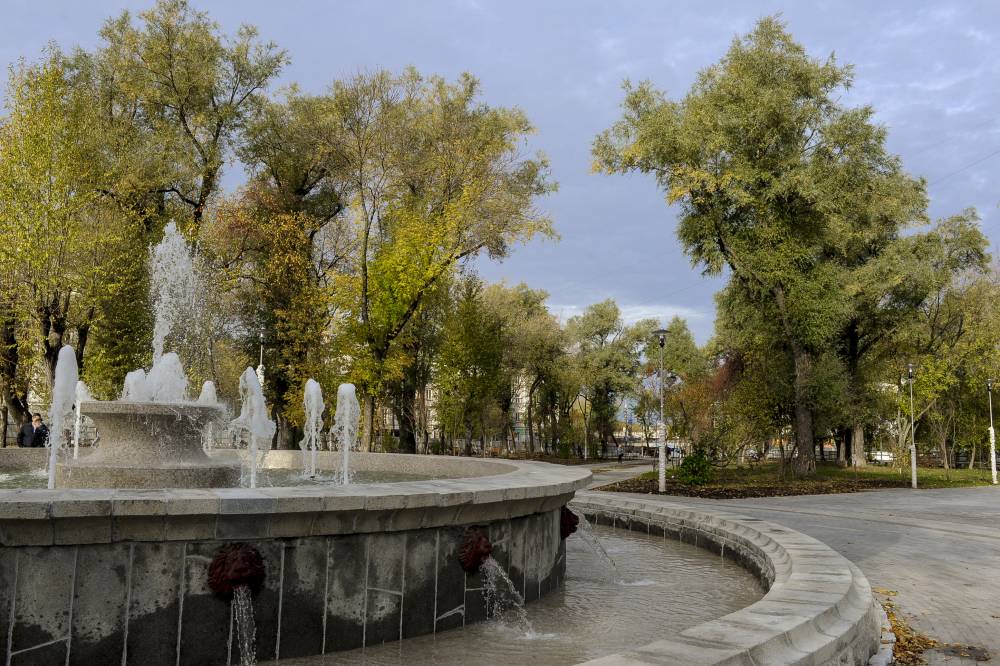 ​В Перми состоялся тестовый запуск фонтана в сквере им. Розалии Землячки  