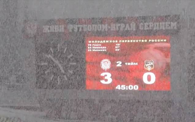 Матч пермского «Амкара» в снегу вызвал возмущение в соцсети