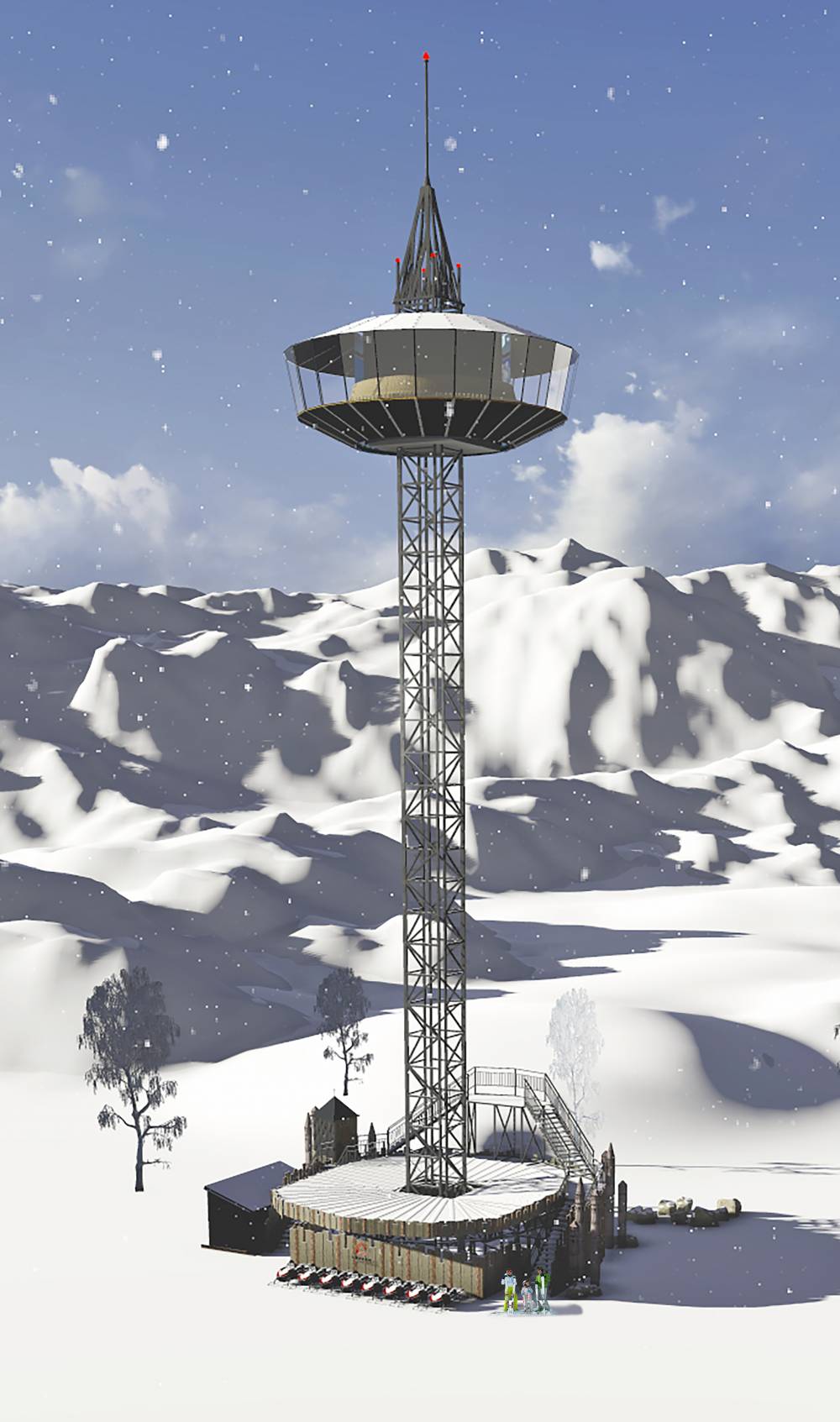 ​В конце декабря на Всесезонном курорте «Губаха» откроется смотровая башня на вершине горы