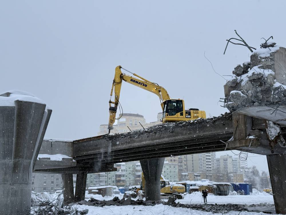 В Министерстве транспорта рассказали о ходе работ на путепроводе у «Мориона» в Перми 