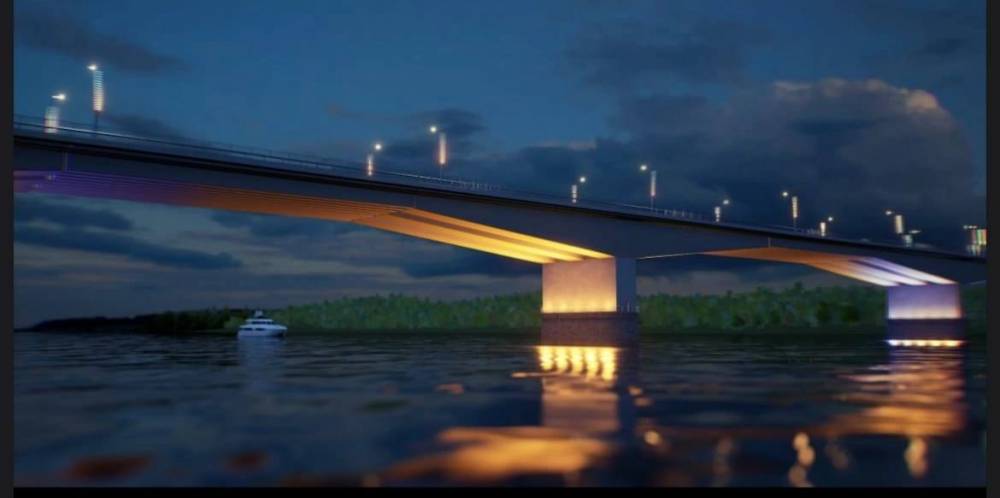 Власти Перми показали, как будет выглядеть Коммунальный мост с архитектурной подсветкой