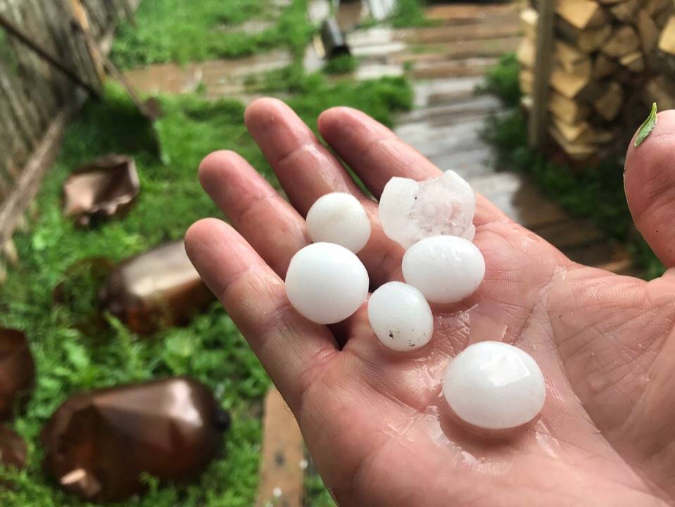 В Пермском крае выпал град до 4 сантиметров диаметром