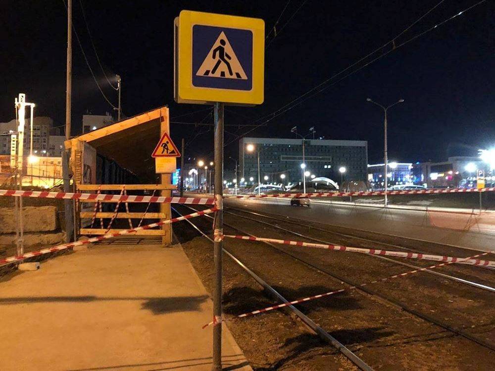 На стройплощадке МФЦ у эспланады произошел обвал грунта