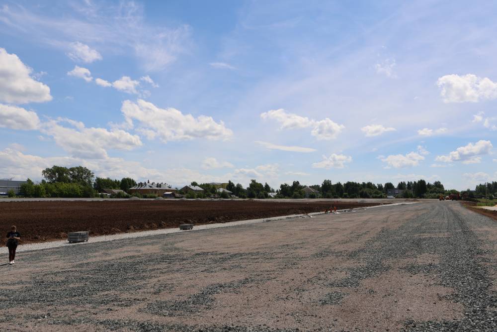 ​Завершается основной этап благоустройства конкурного поля в поселке Ферма