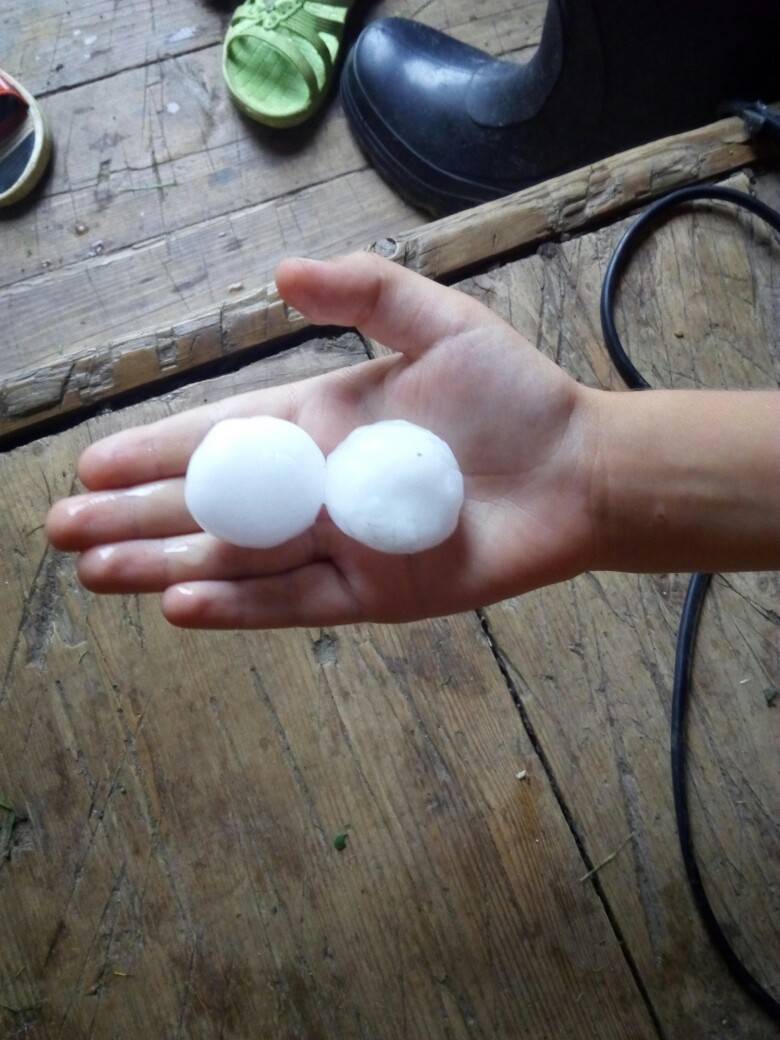 В Пермском крае выпал град до 4 сантиметров диаметром