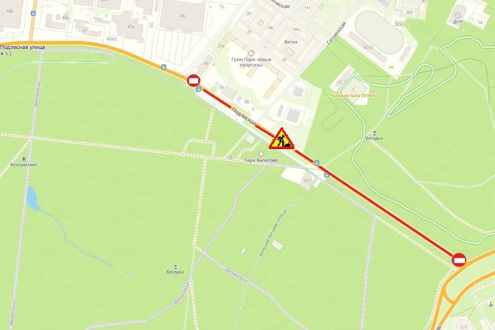 В ночь с 20 на 21 марта из-за аварийных работ перекроют движение по ул. Подлесной