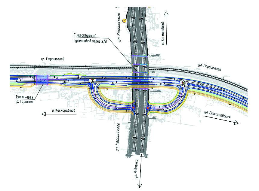 ​Вдоль путей и под мостом. Как будет выглядеть новая транспортная развязка по ул. Строителей?