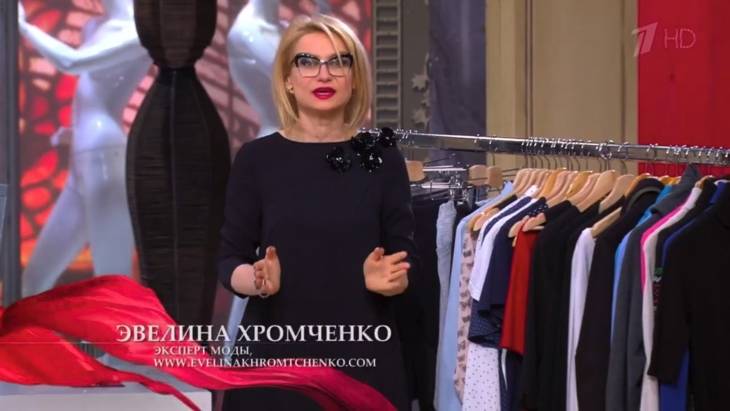 Эвелина Хромченко снялась в передаче «Модный приговор» в платье от пермского дизайнера