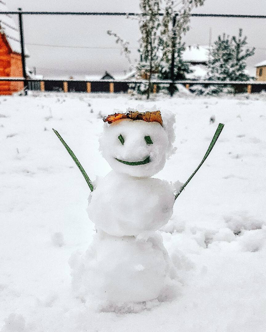 Жители Пермского края делятся фотографиями утреннего снегопада