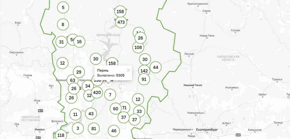 ​За сутки коронавирус выявлен у жителей рекордного количества территорий Пермского края