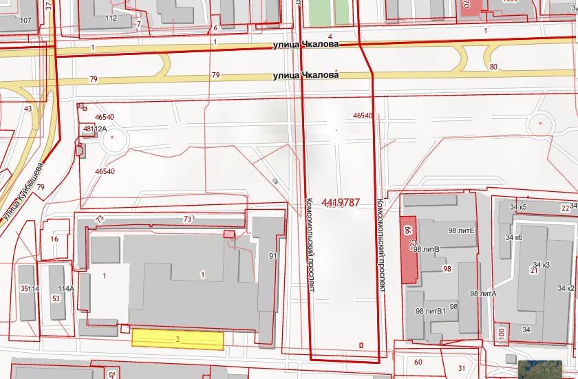 ​В Перми на торги выставлен участок под автостоянку на Комсомольском проспекте