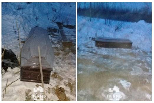 В Перми житель нашел на дороге гроб