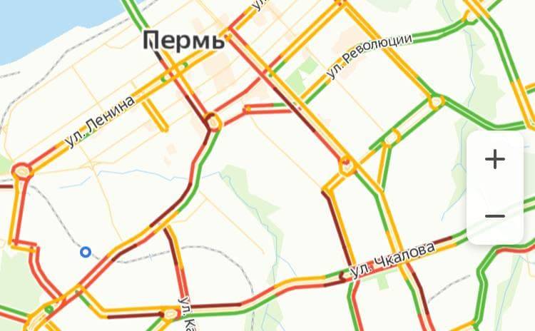 В Перми зафиксированы десятибалльные пробки 