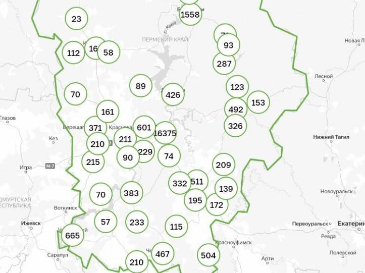 За двое суток коронавирус обнаружен в 43 территориях Пермского края