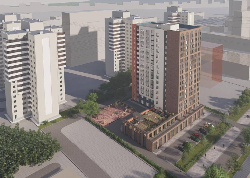 ​В Индустриальном районе на месте мини-рынка планируют построить 16-этажный жилой дом