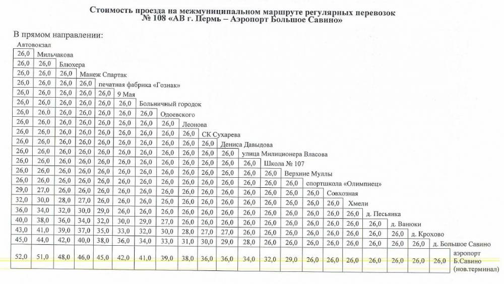 Стоимость проезда до аэропорта в Перми вырастет с 1 октября