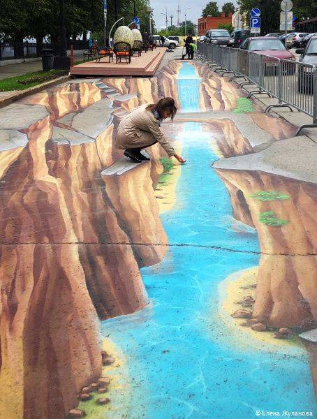 На набережной Камы нарисовали 3D-граффити