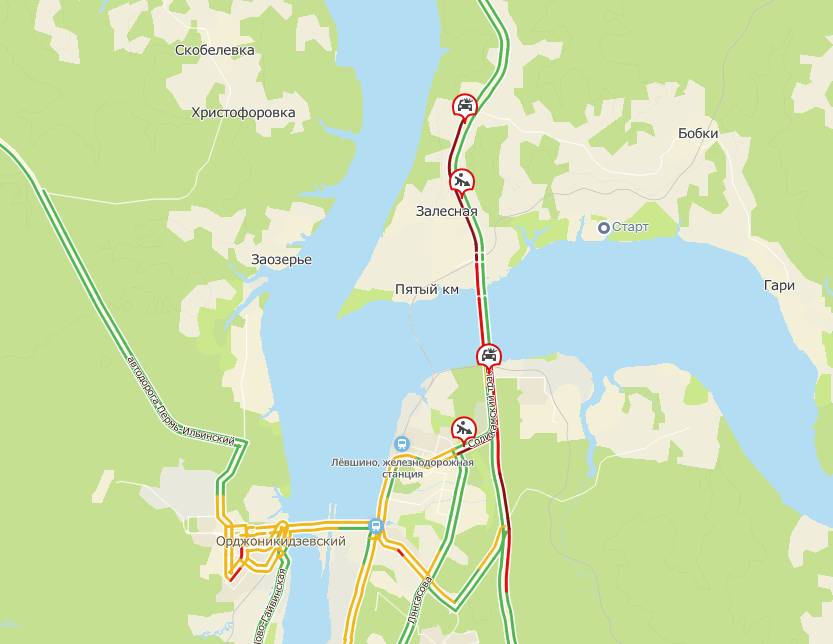 На Восточном обходе Перми наблюдается 10-километровая пробка