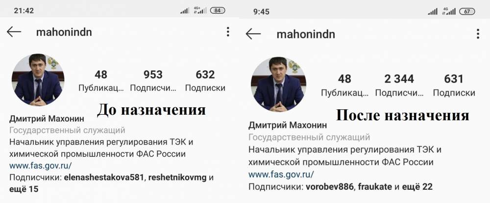 Количество подписчиков в Instagram Дмитрия Махонина увеличилось более, чем на тысячу