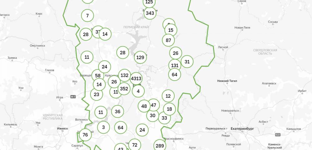За сутки коронавирус выявлен в десяти муниципалитетах Прикамья