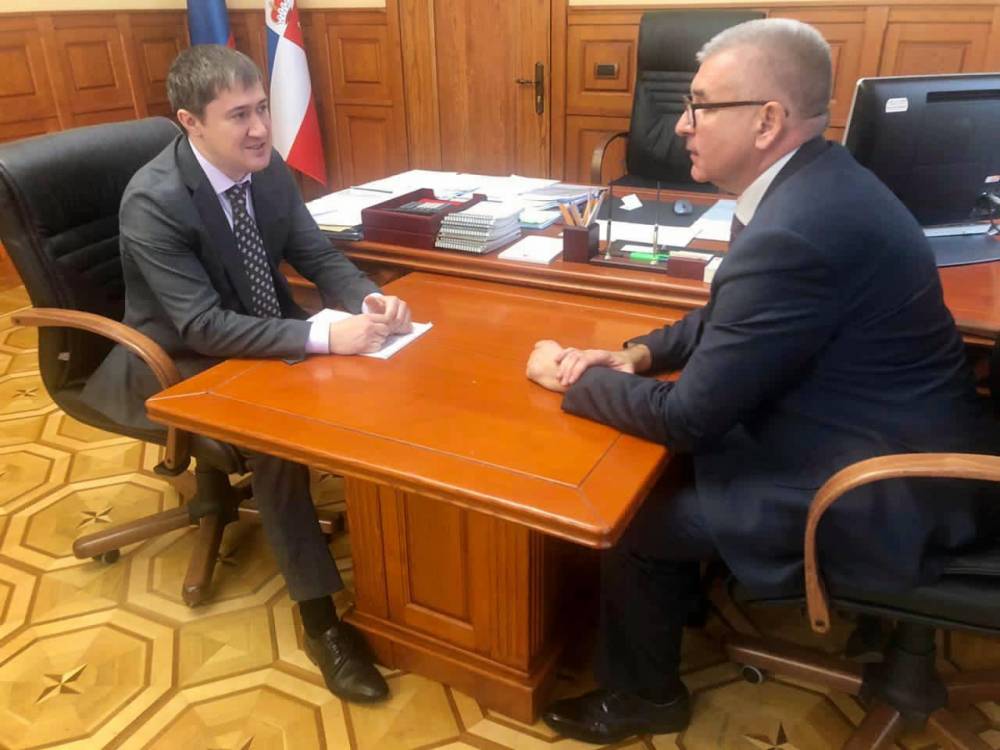 Губернатор Пермского края провел встречу с депутатом Госдумы Игорем Сапко