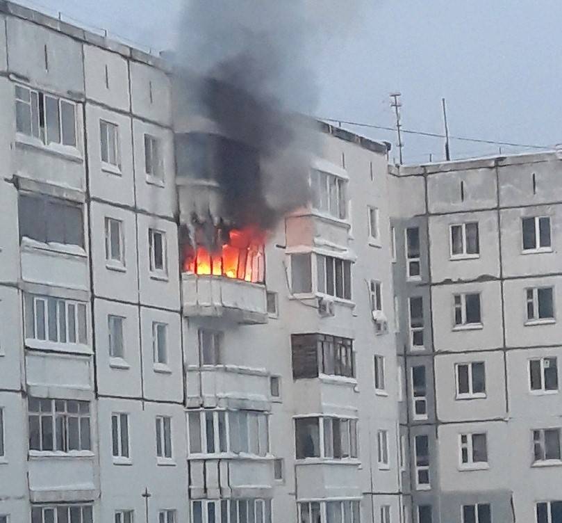 В Перми в девятиэтажном доме произошел пожар