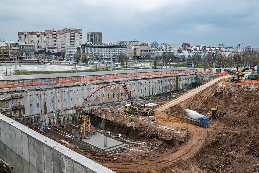 ​Девелопер МФЦ «Эспланада» приступил к возведению бетонного каркаса на месте будущего здания 
