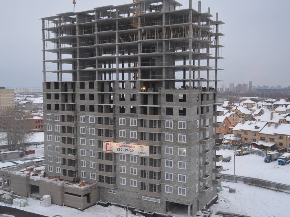 Завершается возведение каркаса ЖК «Салют»