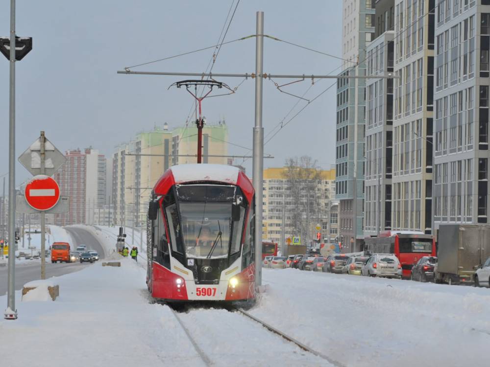 В Перми с 27 декабря запустят движение трамваев по улицам Крисанова и Карпинского 