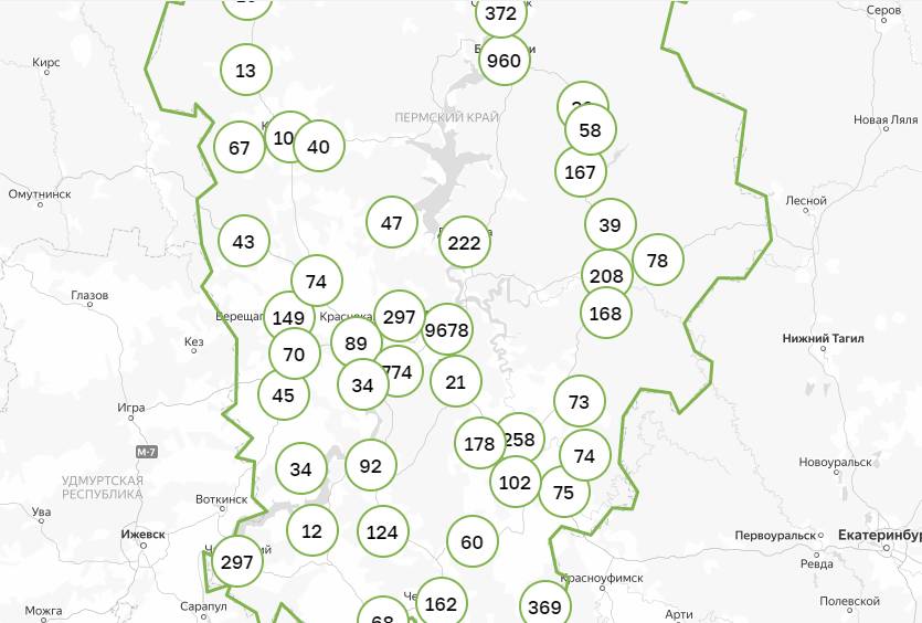 За сутки коронавирус выявлен в 20 территориях Пермского края