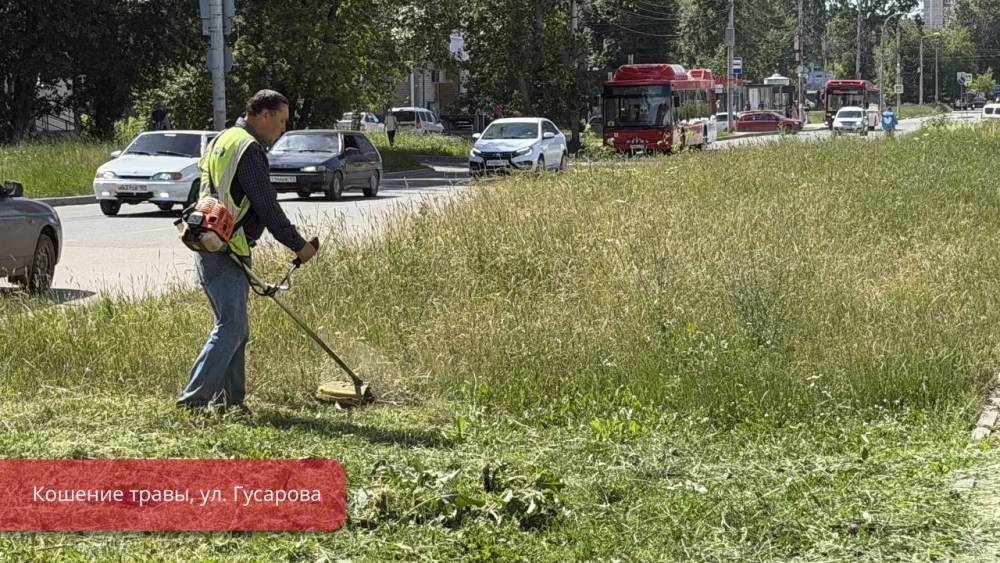 ​На городских газонах в Перми уберут лишнюю траву и сорняки